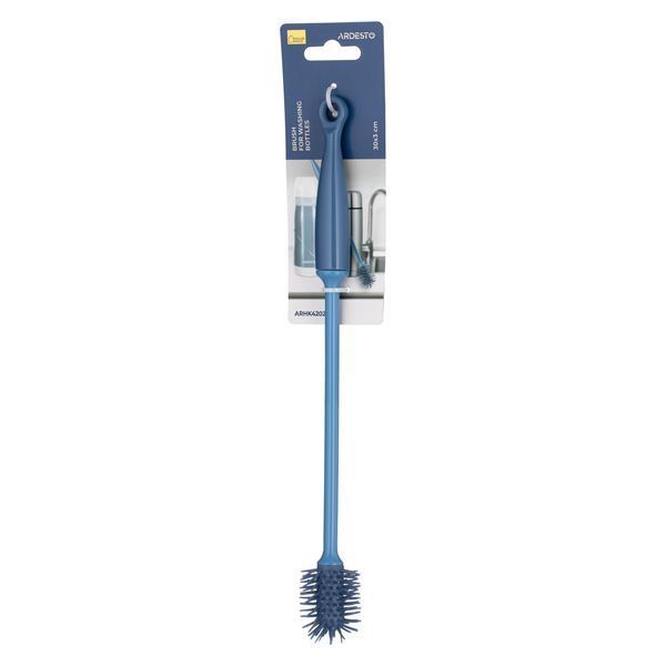 Щітка для миття пляшок ARDESTO Easy 30х3см, пластик, блакитний ARHK4202B фото