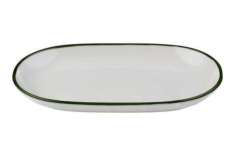 Тарелка овальная ID Fine Modest Green magnus 33X21 см - 16001-143033 16001-143033 фото