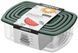 Набор контейнеров для хранения пищевых продуктов ARDESTO Fresh 0.25/0.5/0.75/1.2л, пластик, прямоугольная, зеленый AR1312G фото 1