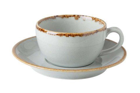 Чашка чайная Porland Seasons Grey 200 мл с блюдцем 213-222105.G фото
