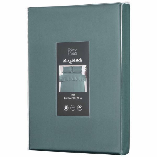 Підковдра ARDESTO Mix&Match Premium, 160х220см, 100% бавовна, сатин, зелений ART1622DVE фото