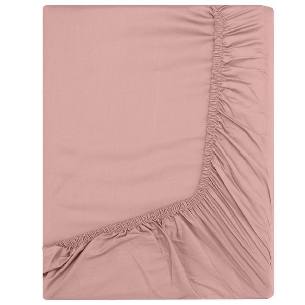 Простирадло на резинці ARDESTO Mix&Match Premium, 180x200+30см, 100% бавовна, сатин, рожевий світлий ART1820FSU фото