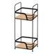 Полиця ARDESTO Minimalism 2-ярусна 16х15.5х40см, метал, бамбук, чорний ARHK4502BB фото 2