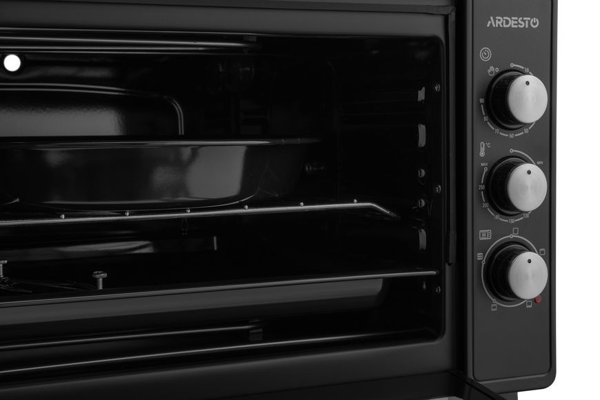 Піч електрична ARDESTO, 48л, 1700Вт, механіч., рожен, чорний MEO-N48RB фото