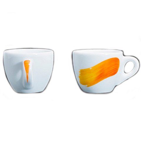 Чашка Large Cappucino 260 мл Yellow stroke A "Verona/Palermo Millecolori Hand Painted Single 35195H фото
