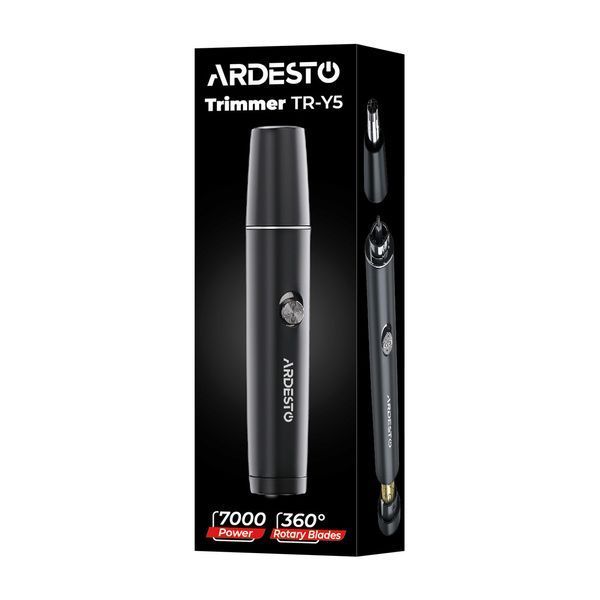 Тример ARDESTO TR-Y5, для носа і вух, 1хААА, сталь, чорний TR-Y5 фото