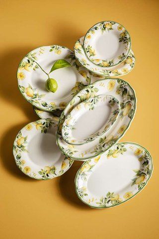 Тарілка овальна ID Fine Sorrento tiffany 32 см 20258-213032 20258-213032 фото