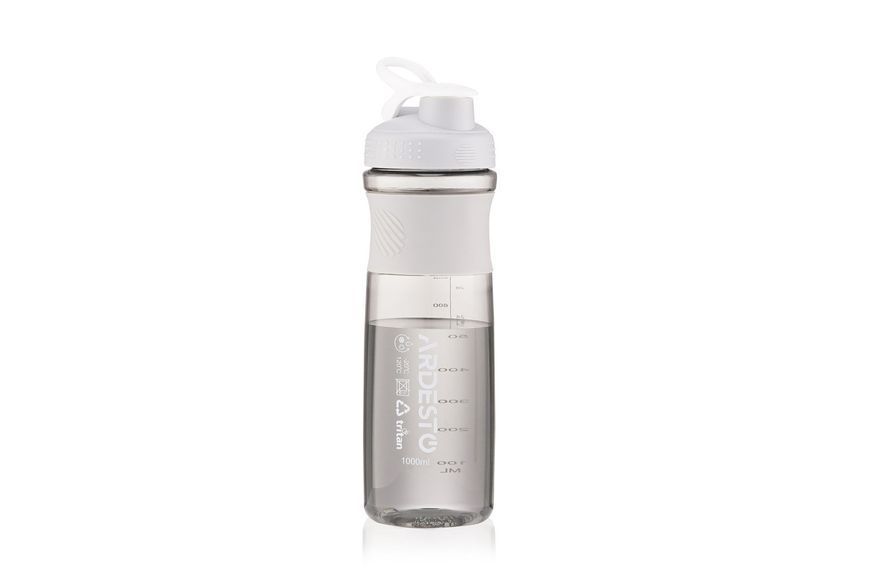 Бутылка для воды ARDESTO Smart bottle, 1000мл, тритан, серый AR2204TG фото