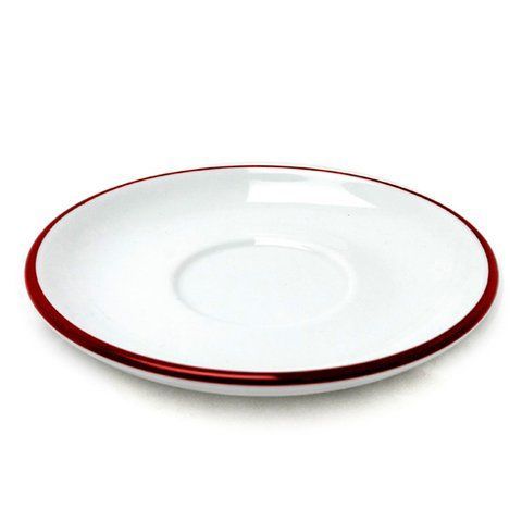 Блюдце cappuccino, cappuccino large 14,5 см Pennellessa Red rims для серій "Verona", "Torino" 36115 фото