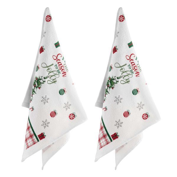 Подарунковий набір рушничків в коробці ARDESTO Christmas Tree 38х63см, 2шт, 100% бавовна, зелений ART3863HTB фото