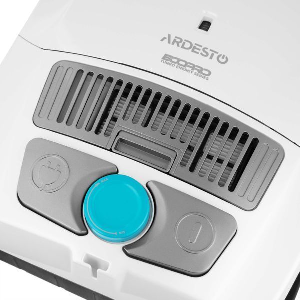 Пилосос ARDESTO мішковий, 800Вт, мішок- 3.5л, HEPA, білий VC-I-B800W фото