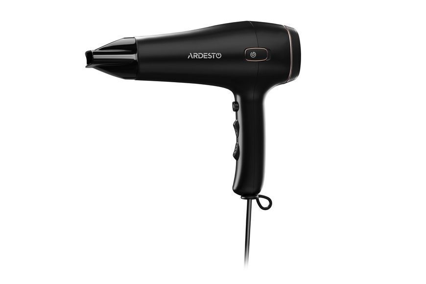 Фен ARDESTO HD-Y210, 1750-2100Вт, 2 швидкості, 3темп.режими, авто.змотування шнура, чорний HD-Y210 фото
