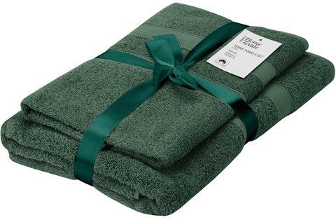 Набір рушників махрових ARDESTO Splendid 50х90см, 70х140см, 2шт, 100% бавовна, зелений ART2359GE фото