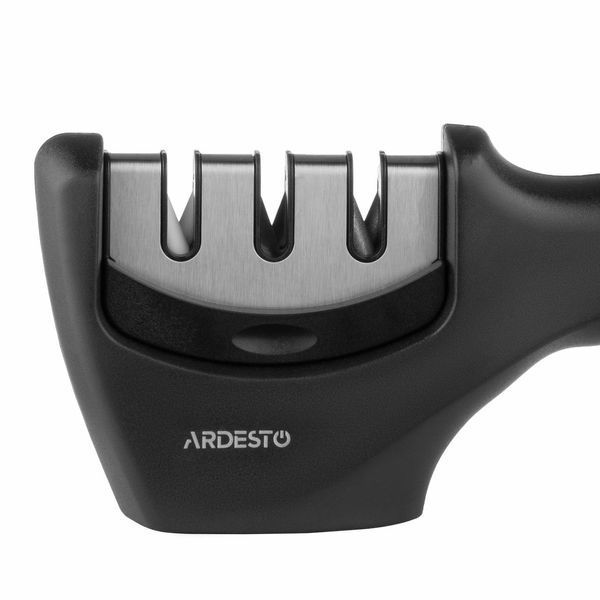 Точилка для ножей ARDESTO Gemini, 20.5x5.5x7.5см, вольфрамовый сплав, пластик, черный AR1920BS фото