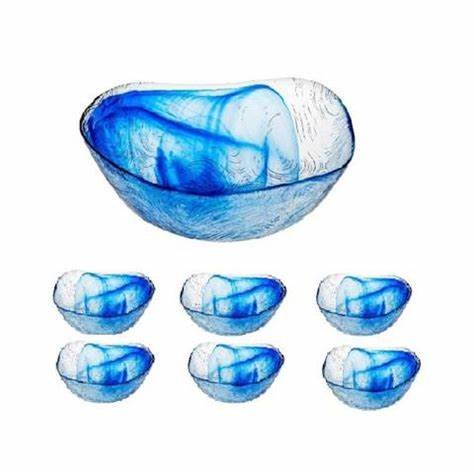 Набір салатників Pasabahce Linden Batik Blue 7 предметів