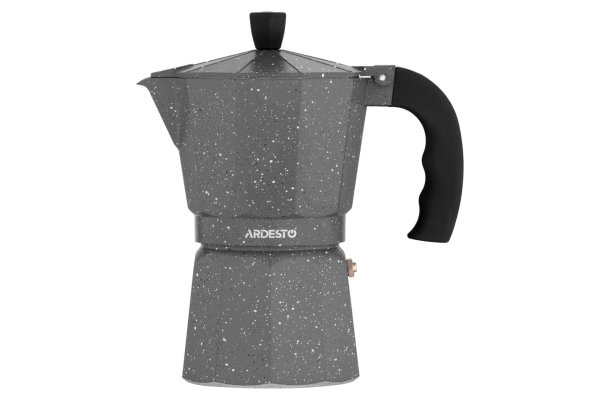 Гейзерна кавоварка Ardesto Gemini Molise, 6 чашок, сірий, алюміній