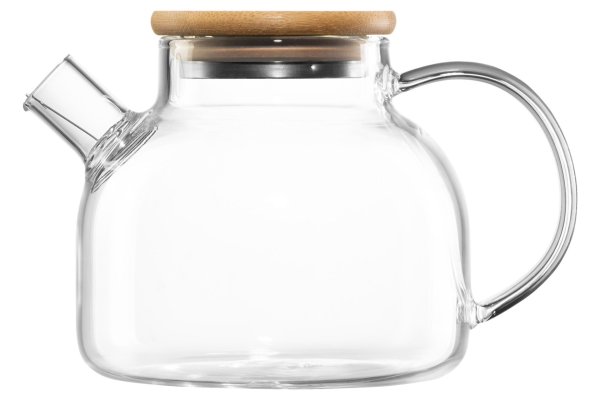 Заварник Ardesto Midori, 1000 мл, боросилікатне скло, бамбук