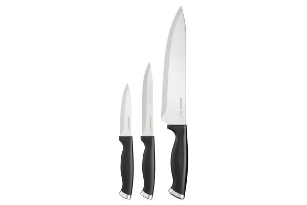 Набір ножів Ardesto Gemini Gourmet 3 пр., чорний, нержавіюча сталь, пластик