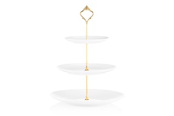 Блюдо 3-х ярусне Ardesto, 26,5*32 см, порцеляна