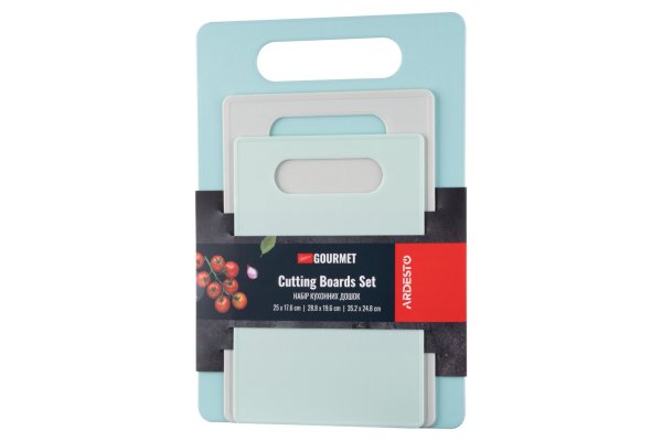 Набір дощок кухонних Ardesto Gemini Gourmet 3 шт.: 25*17,6; 28,8*19,6; 35,2*24,8 см, пластик