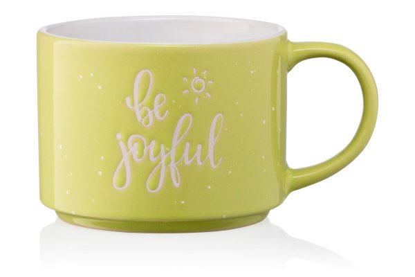 Чашка Ardesto Be joyful, 330 мл, жовта, кераміка