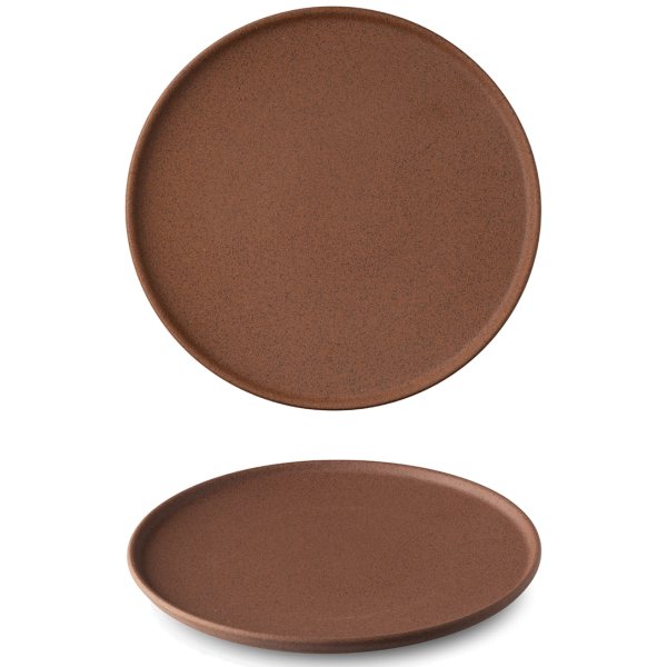 B1Q2124 Тарілка d 24 см, колір червоний, серія "Granit" (без глазування)