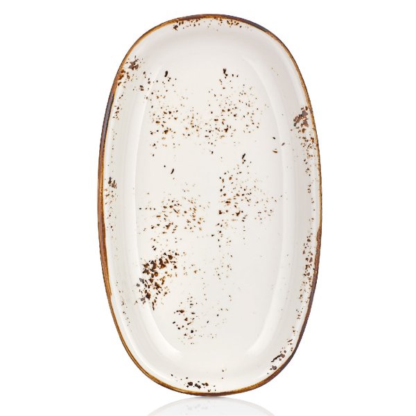 HA-EL-ZT-24-OV Блюдо овальне 24х14 см, колір білий (Elegance), серія "Harmony"
