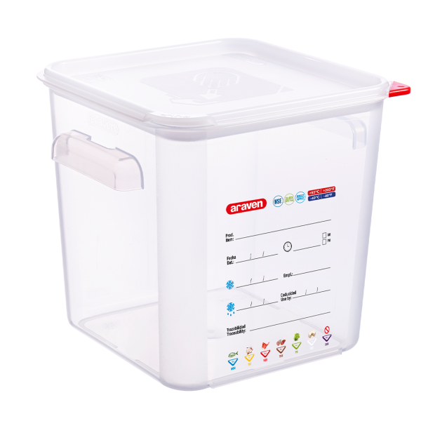 11856 Контейнер квадратний для зберігання з кришкою 285x285x320 мм з поліпропілену, 18 л