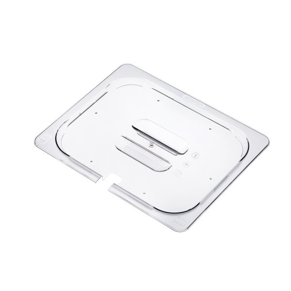 84038 Кришка 1/2 з полікарбонату з прорізом для ложки