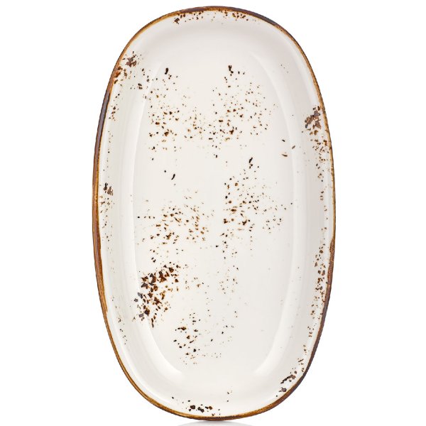 HA-EL-ZT-34-OV Блюдо овальне 34х20 см, колір білий (Elegance), серія "Harmony"