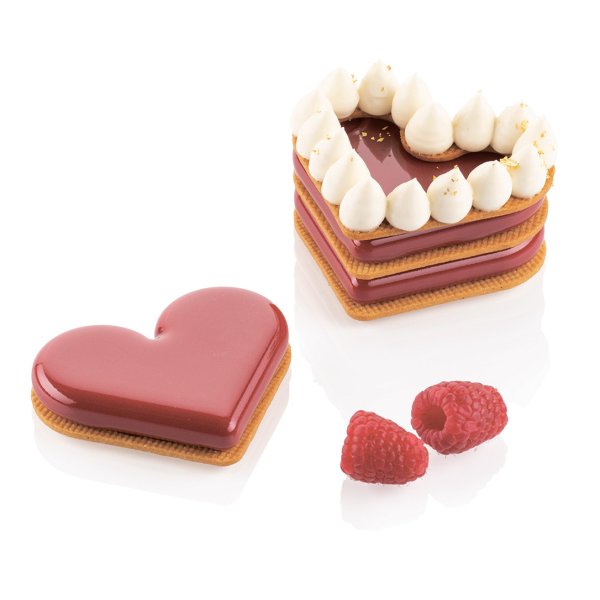 LEVEL HEARTS 35 Форма силіконова "серця" 80x66 h12 мм (8x35 мл)+каттер