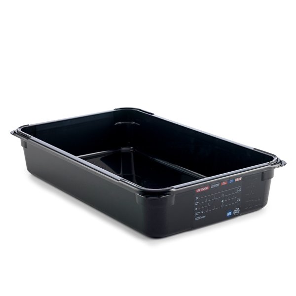 47827 Гастроємність 1/1 - 530х325х100  мм з полікарбонату чорна 13 л