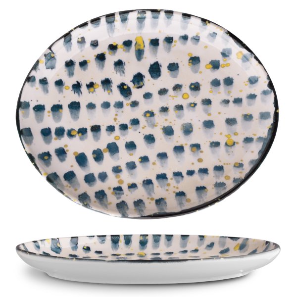 ISC3020-K0011 Блюдо овальне 20*16 см серія "Isabelle" декор "Blue Brush"