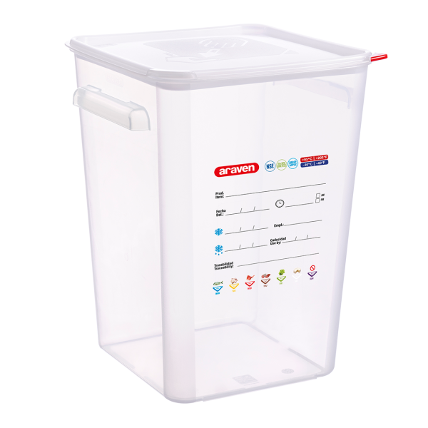 11857 Контейнер квадратний для зберігання з кришкою 290x290xh400 мм з поліпропілену, 22 л