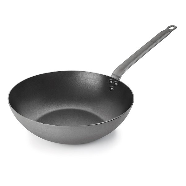 63829 Пательня WOK d 28 cм чорна сталь з антипригарним покриттям