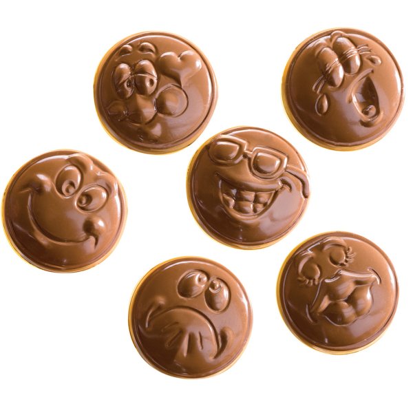 1531 CW Форма для шоколаду "Смайл" 35x35x7 мм, 18 шт.
