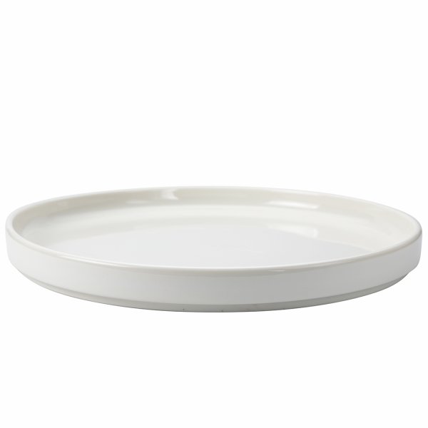 HL-23-RD Тарілка кругла гладка з бортом 90° 23 см, колір білий, серія "Helix"