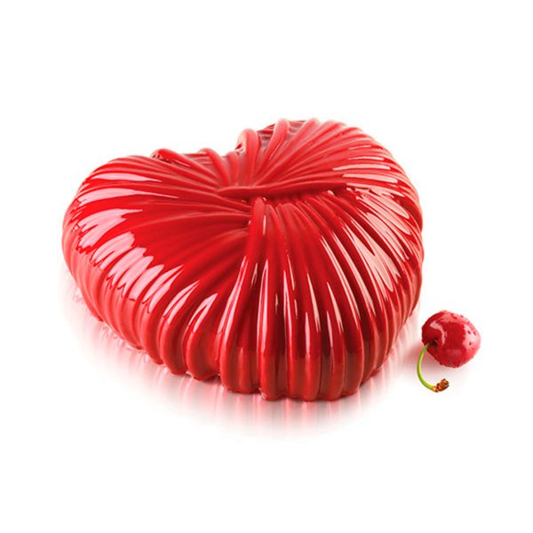 LOVELY 1200 Форма силіконова "cерце" 182x173 h 68 мм (1200 мл)  + каттер