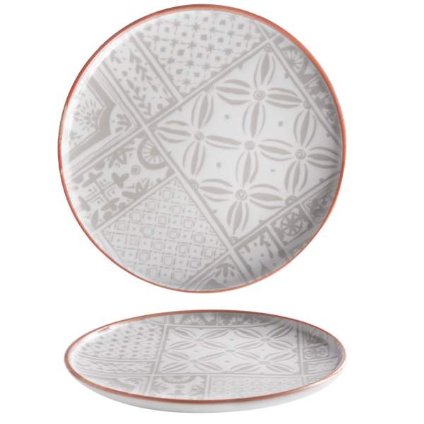 OPT2129-K0053 Тарілка кругла 29 см серія "Optimo" декор "Mosaic Bold Red Line"