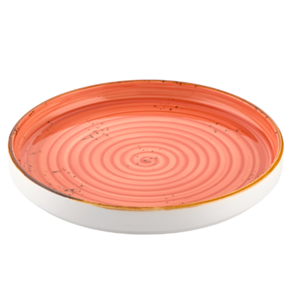 HA-LT-HL-19-RD Тарілка кругла з бортом 90° 19 см, колір теракотовий (Laterite), серія "Harmony"