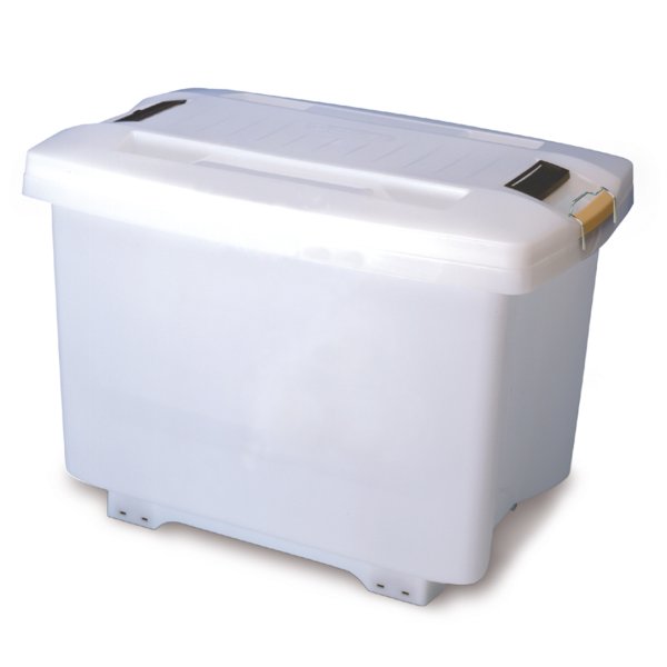 01870 Ємкість для зберігання з кришкою (з коліщатками) 70 л - 655х435х455 мм з поліетилену