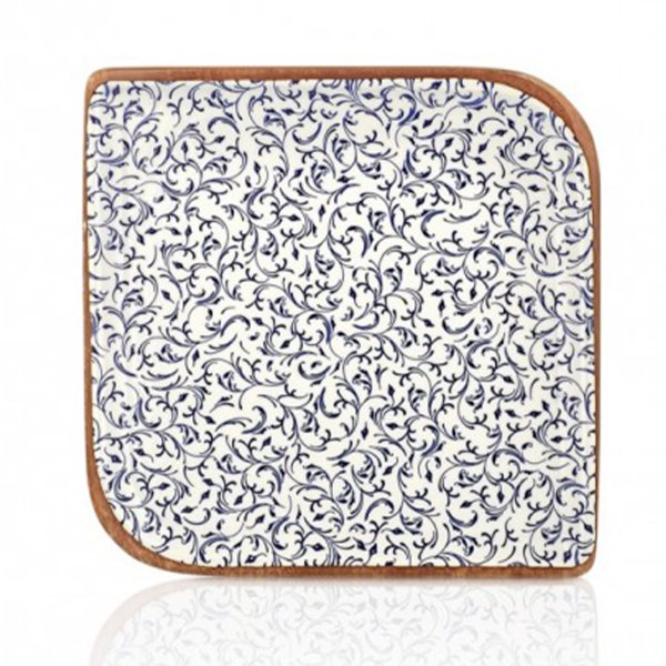 TN-EA-AR-30-KR Блюдо квадратне 23х23 см (діагональ 30 см), декор Edera, серія "Tinta"