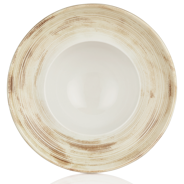 TN-FB-ZT-25-CK Тарілка для пасти з піднятим бортом 25 см (400 мл), декор Falme, серія "Tinta"