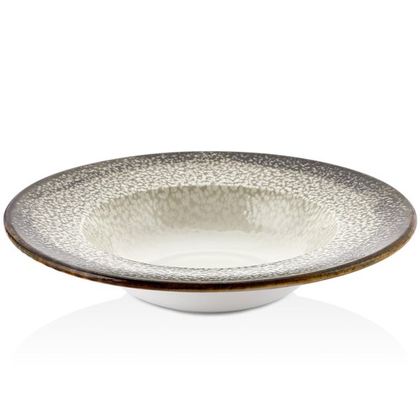 TN-SZ-GT-25-CK Тарілка для пасти з прямим бортом 25 см (400 мл), декор Spazio, серія "Tinta"