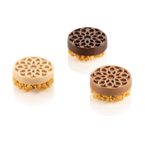 SF378/C Форма силіконова "мавританські візерунки" Ø40 h16 мм (15x19 мл Tot. 285 мл)