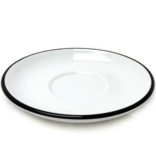 37572 Блюдце caffe latte 16,7 см Pennellessa Black rims для серій "Verona", "Torino"