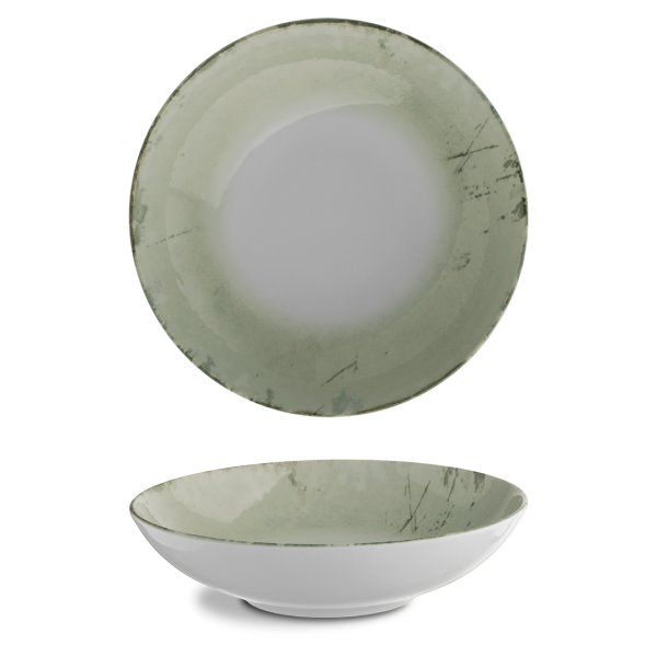 ISC1922-K0010 Тарілка глибока 22 см серія "Isabelle" декор "Stone Green"