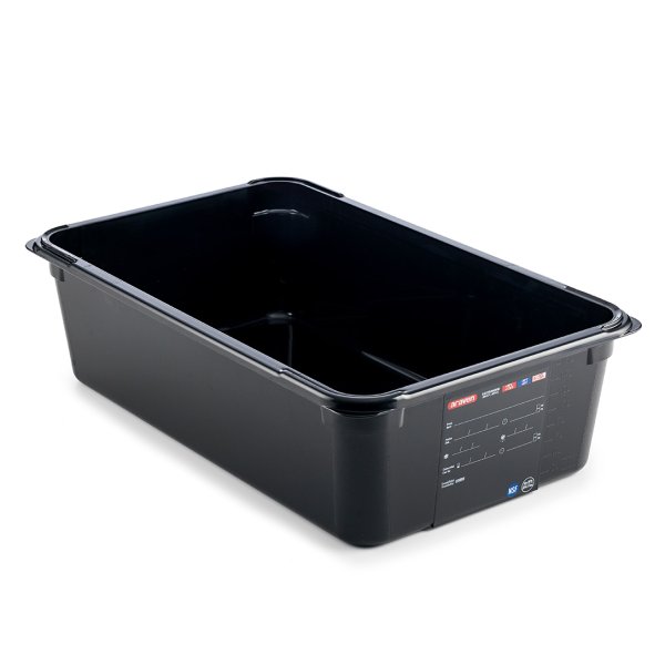 47828 Гастроємність 1/1 - 530х325х150 мм з полікарбонату чорна 19,6 л