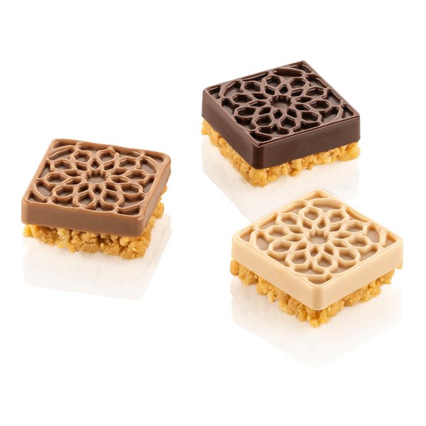 SF379/C Форма силіконова "мавританські візерунки" 40x40 h16 мм (15x23 мл Tot. 345 мл)