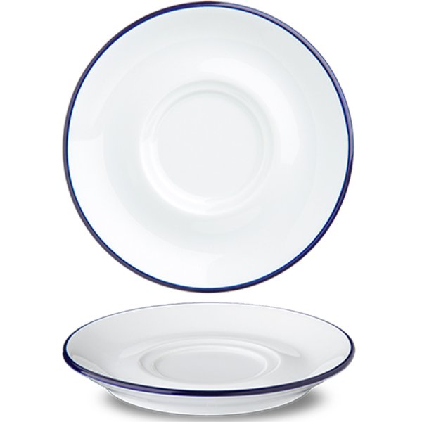 PRI1712-X9148 Блюдце 12 см серія "Princip" Kante Grün синій кант